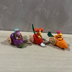 ✨ Vintage 1988 Fraggle Rock Veggie Racers Set 🍆🌶️🥕
